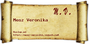Mesz Veronika névjegykártya